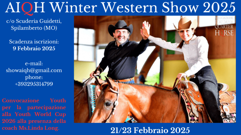 AIQH WINTER WESTERN SHOW 21-23 FEBBRAIO 2025